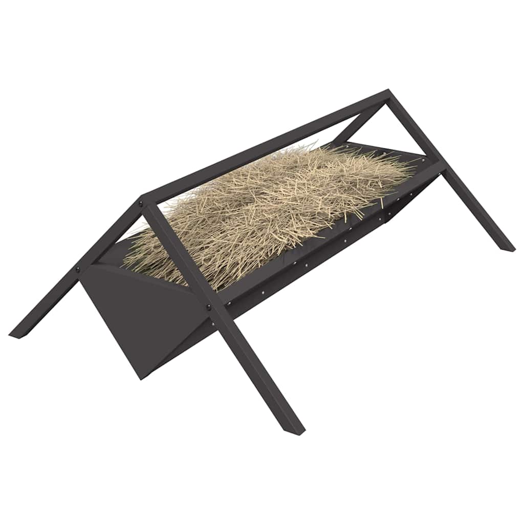 Vidaxxl mangeoire pour bétail noir 111 x 76 x 38 cm acier laminé à froid