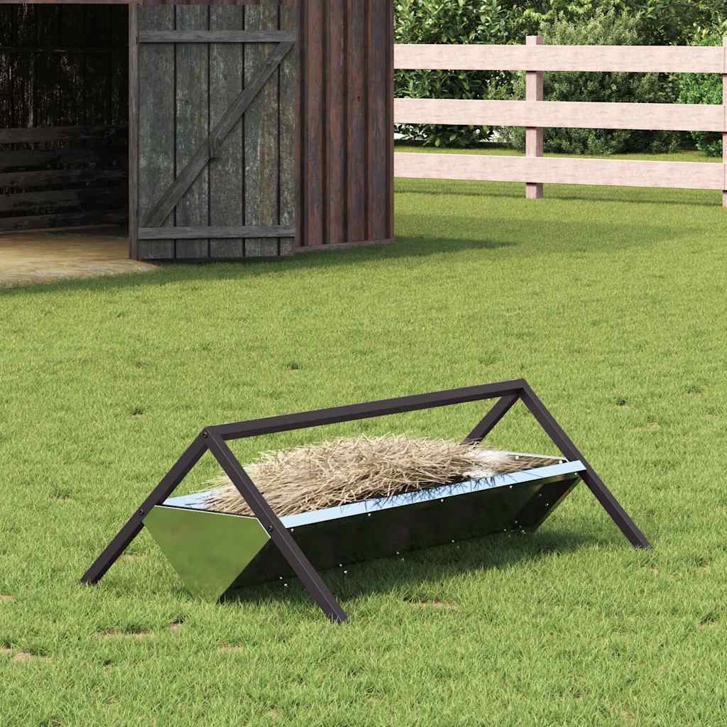 Vidaxxl mangeoire pour bétail argent 111 x 76 x 38 cm acier galvanisé