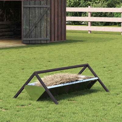Vidaxxl mangeoire pour bétail argent 111 x 76 x 38 cm acier galvanisé