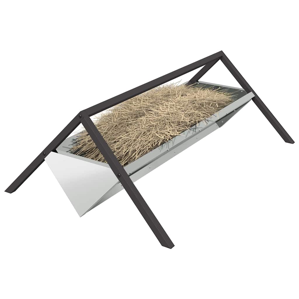Vidaxxl mangeoire pour bétail argent 111 x 76 x 38 cm acier galvanisé