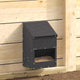 Vidaxx mangeoire à poulets noir 21 x 16 x 33 cm acier laminé à froid