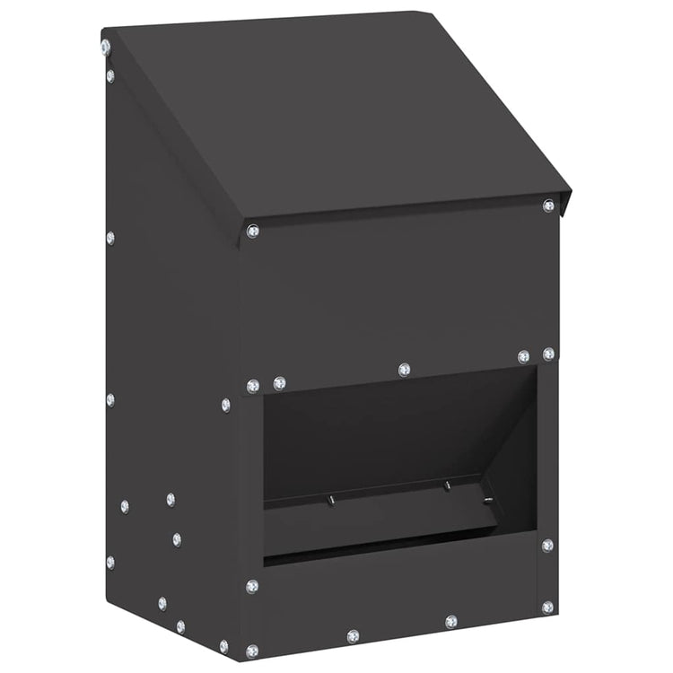 Vidaxx mangeoire à poulets noir 21 x 16 x 33 cm acier laminé à froid