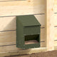 Vidaxx mangeoire à poulets vert olive 21 x 16 x 33 cm acier laminé à froid