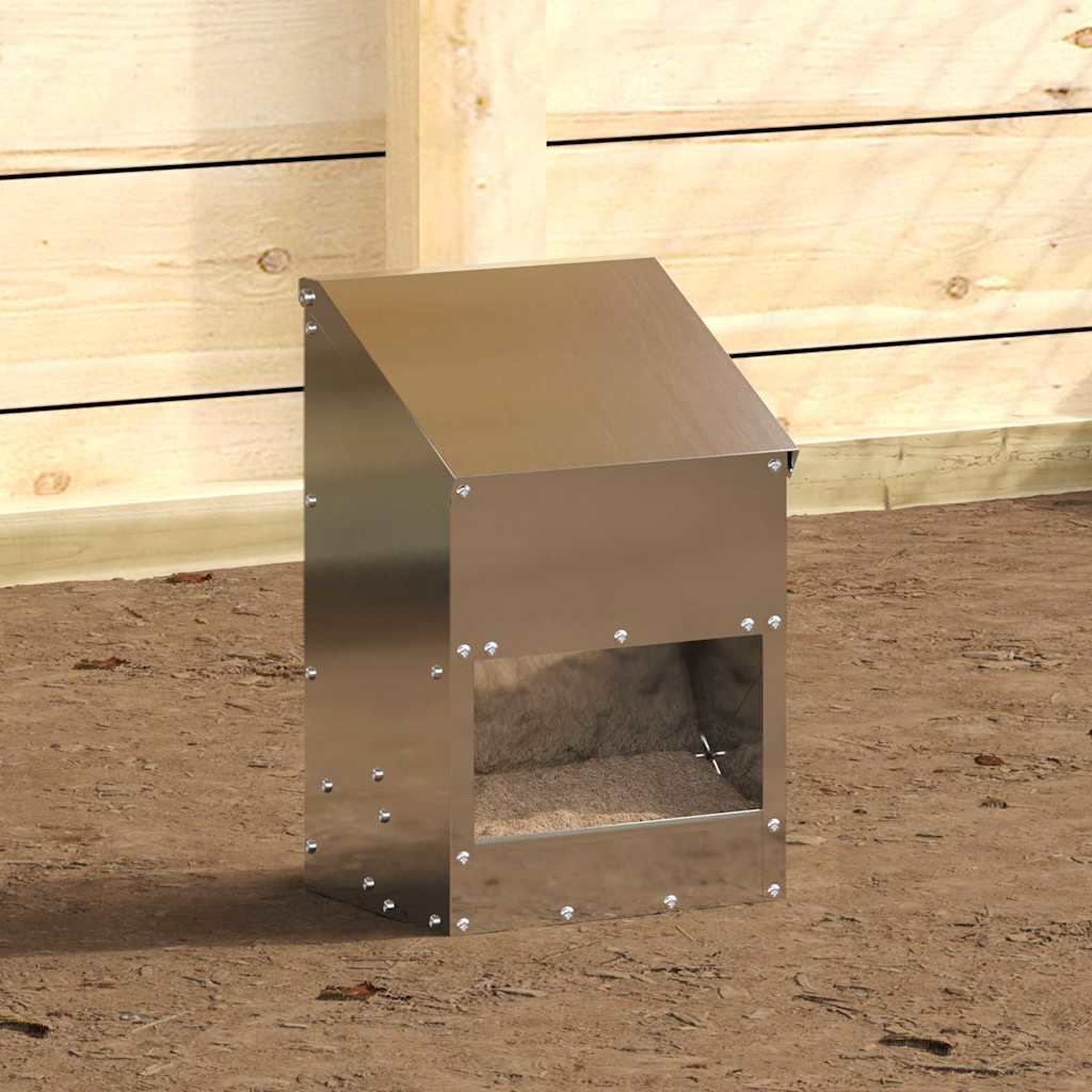 Vidaxx mangeoire à poulets argent 21 x 16 x 33 cm en acier galvanisé