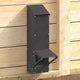 Vidaxx mangeoire à poulets noir 13 x 12 x 51 cm acier laminé à froid