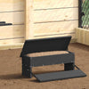 Vidaxl alimentation à pédale pour poulet noir 48,5 x 39,5 x 19 cm