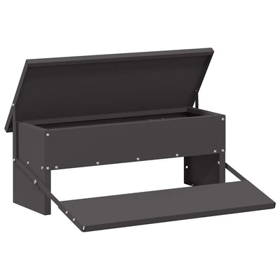 Vidaxl alimentation à pédale pour poulet noir 48,5 x 39,5 x 19 cm