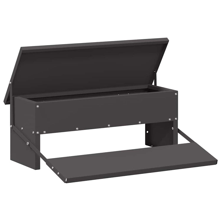 Vidaxl alimentation à pédale pour poulet noir 48,5 x 39,5 x 19 cm