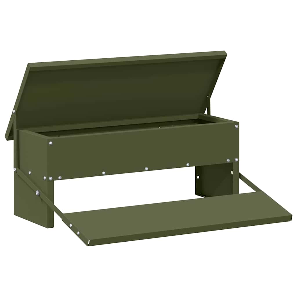 Vidaxl tapis de poulet alimentaire vert olive 48,5 x 39,5 x 19 cm