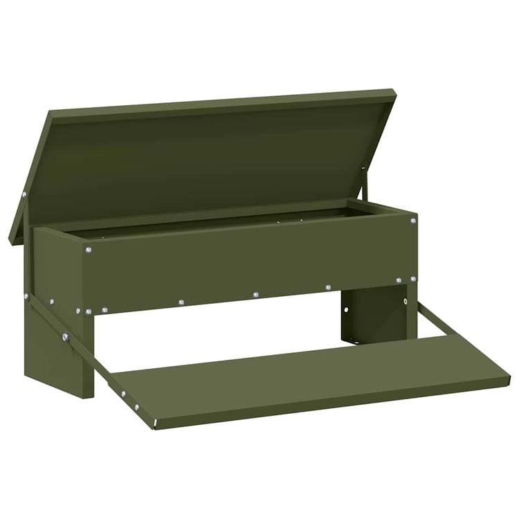 Vidaxl tapis de poulet alimentaire vert olive 48,5 x 39,5 x 19 cm