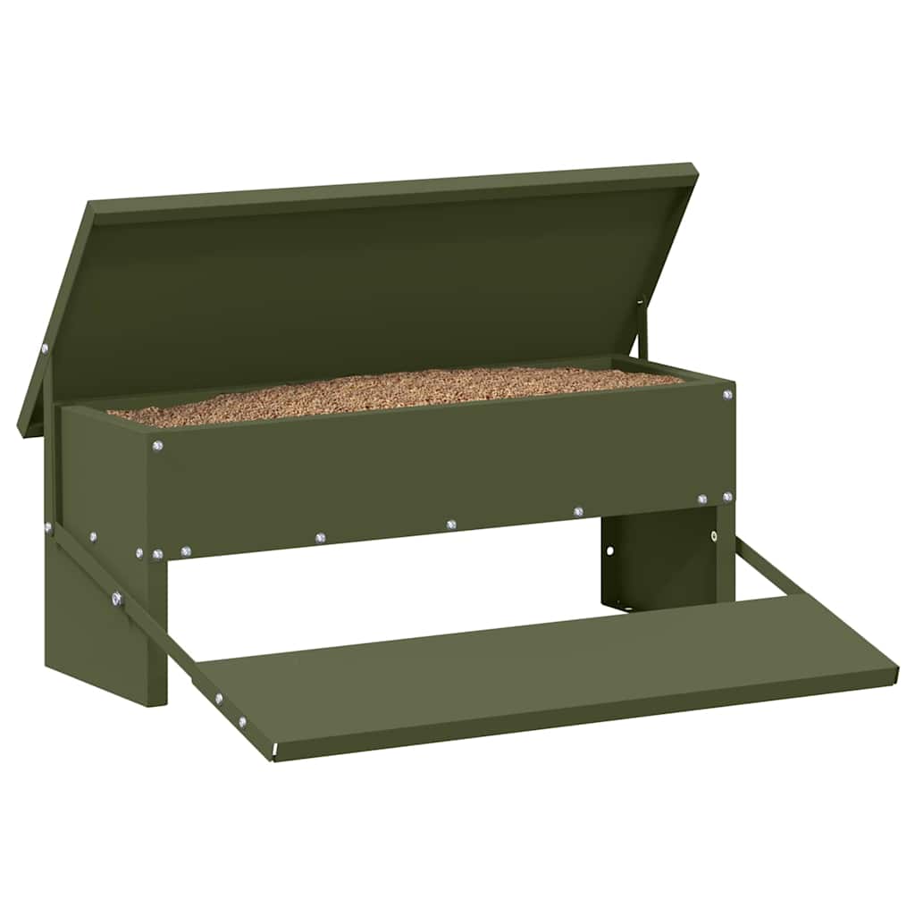 Vidaxl tapis de poulet alimentaire vert olive 48,5 x 39,5 x 19 cm