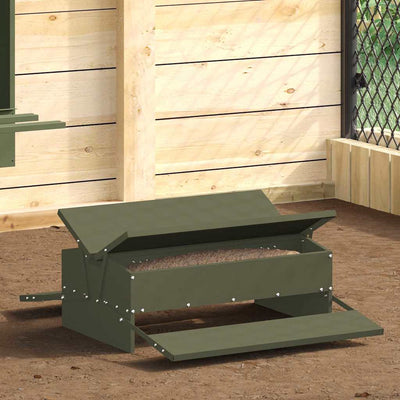 Vidaxl tapis de poulet alimentaire vert olive 75 x 53 x 20,5 cm