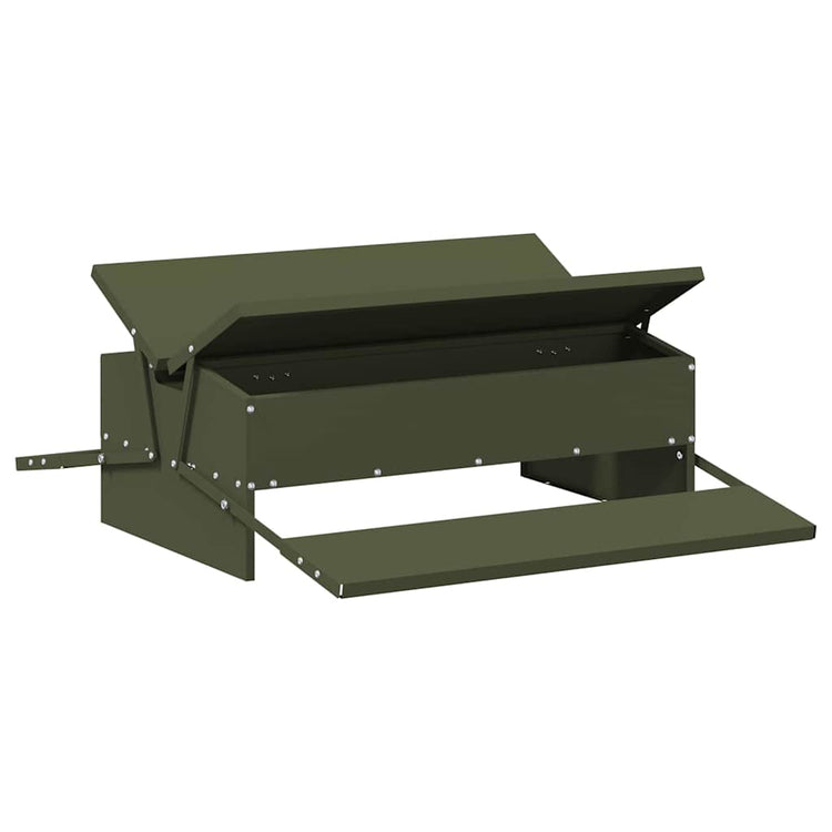 Vidaxl tapis de poulet alimentaire vert olive 75 x 53 x 20,5 cm