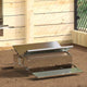 Vidaxxl alimentation à pédale pour poulet argent 75 x 53 x 20,5 cm