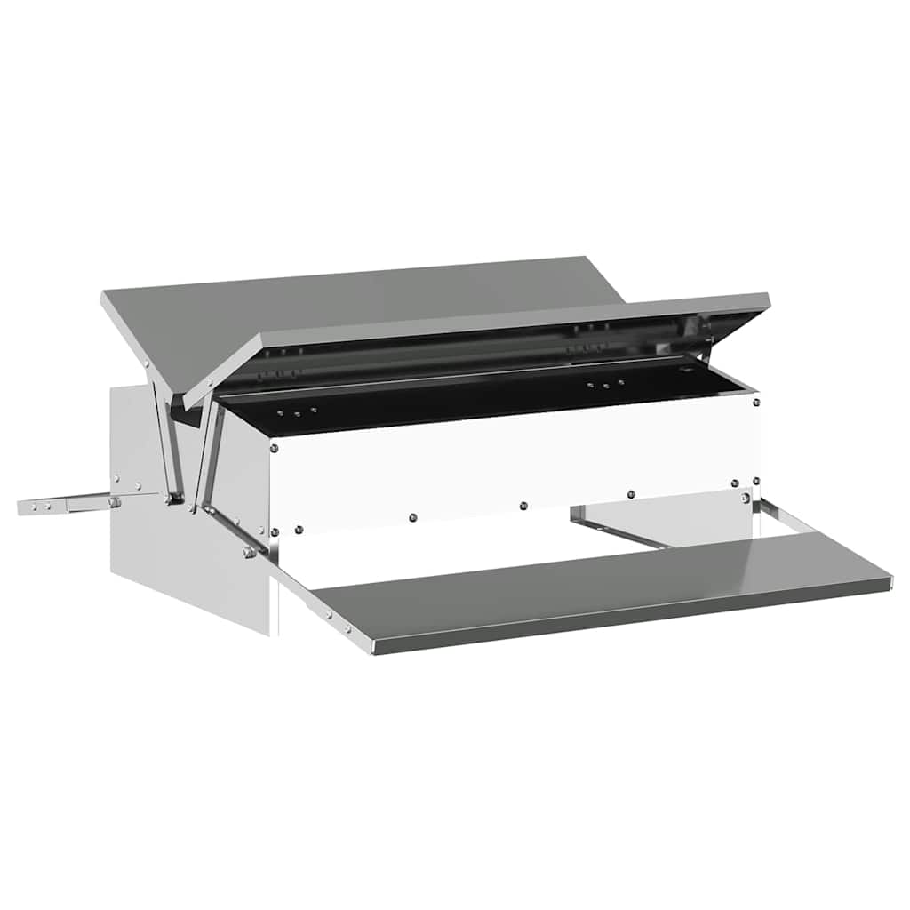 Vidaxxl alimentation à pédale pour poulet argent 75 x 53 x 20,5 cm