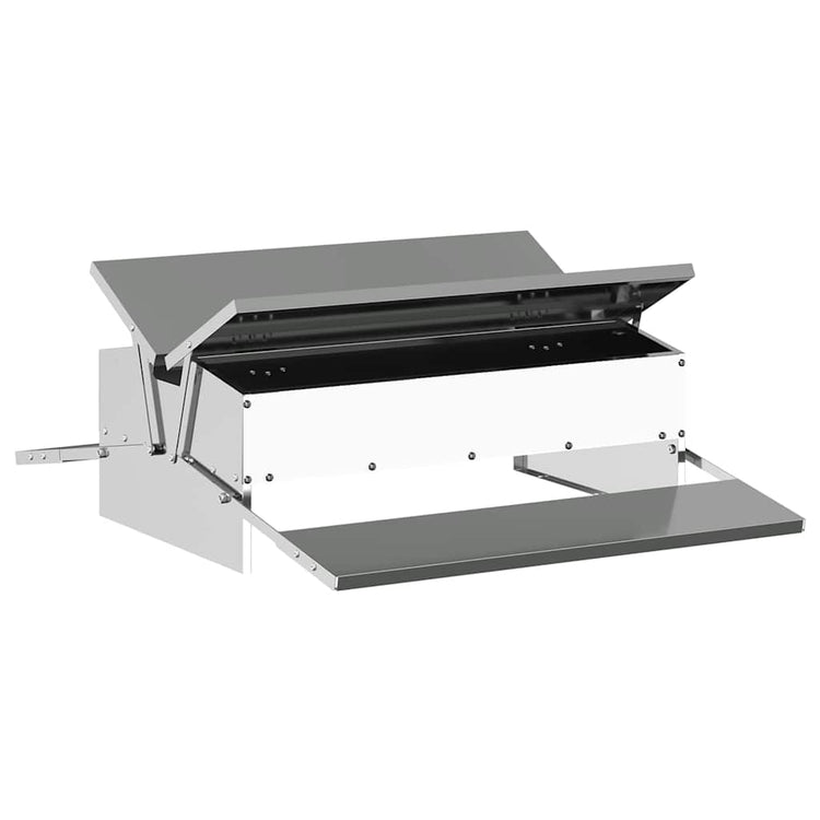 Vidaxxl alimentation à pédale pour poulet argent 75 x 53 x 20,5 cm