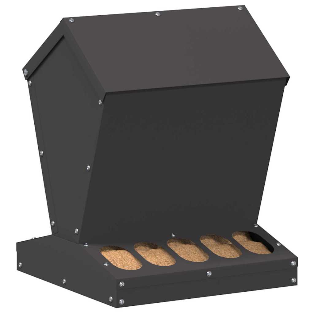 Vidaxx mangeoire à poulets noir 30 x 30 x 39 cm acier laminé à froid
