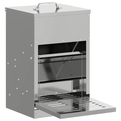 Vidaxxl alimentation à pédale pour poulet argent 25 x 42 x 40 cm