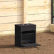 Vidaxxl mangeoire à pédale pour poulet noir 33 x 42 x 40 cm acier laminé à froid