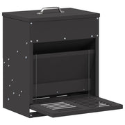 Vidaxxl mangeoire à pédale pour poulet noir 33 x 42 x 40 cm acier laminé à froid - afbeelding 2