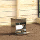 Vidaxxl alimentation à pédale pour poulet argent 33 x 42 x 40 cm