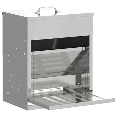 Vidaxxl alimentation à pédale pour poulet argent 33 x 42 x 40 cm