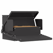 Vidaxxl mangeoire à pédale pour poulet noir 50 x 40 x 29 cm acier laminé à froid - afbeelding 3