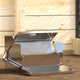 Vidaxl alimentation à pédale pour poulet argent 50 x 40 x 29 cm