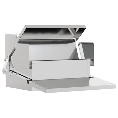 Vidaxl alimentation à pédale pour poulet argent 50 x 40 x 29 cm