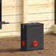 Vidaxx mangeoire à poulets 2 pcs noir 32,5 x 20,5 x 43 cm acier laminé à froid