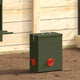 VidaXL mangeoire à poulets 2 pcs vert olive 32,5 x 20,5 x 43 cm