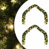VidaXL couronne de Noël avec 600 LED 2 pcs vert PVC