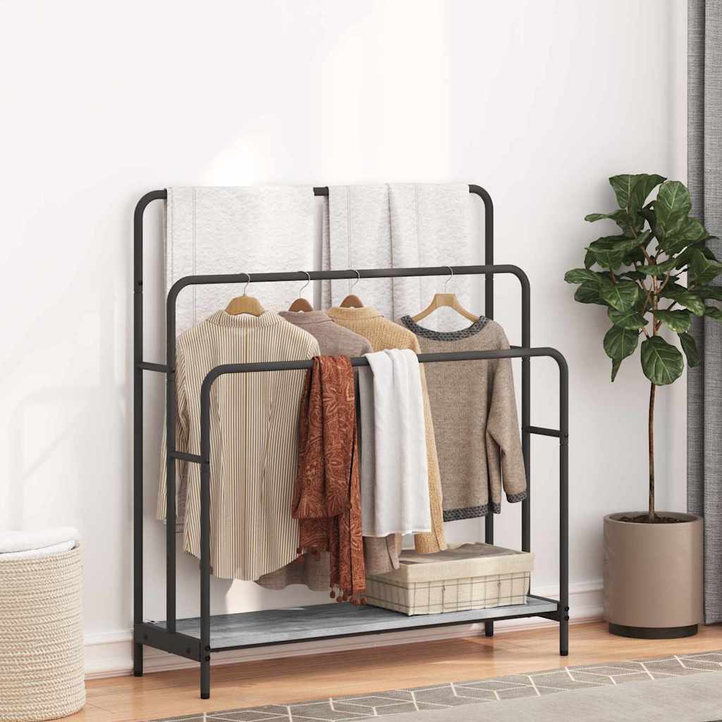 Vidaxl portant à vêtements gris sonoma 90 x 30 x 100,5 cm bois travaillé