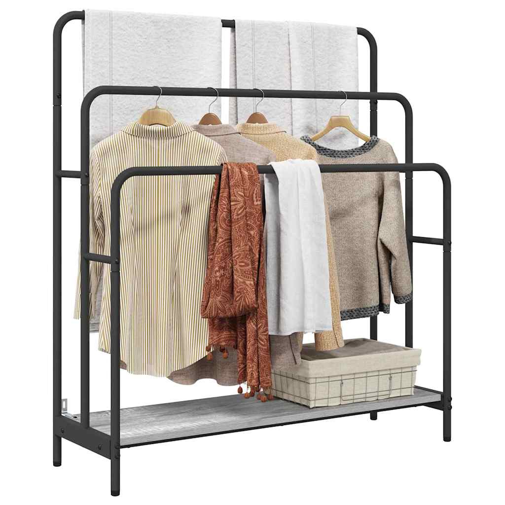 Vidaxl portant à vêtements gris sonoma 90 x 30 x 100,5 cm bois travaillé