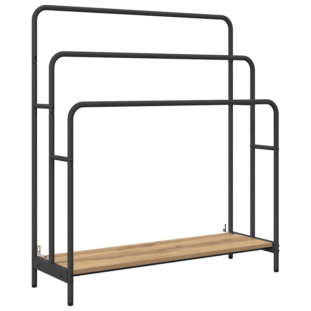 Vidaxx portant à vêtements chêne artisanal 90 x 30 x 100,5 cm bois travaillé