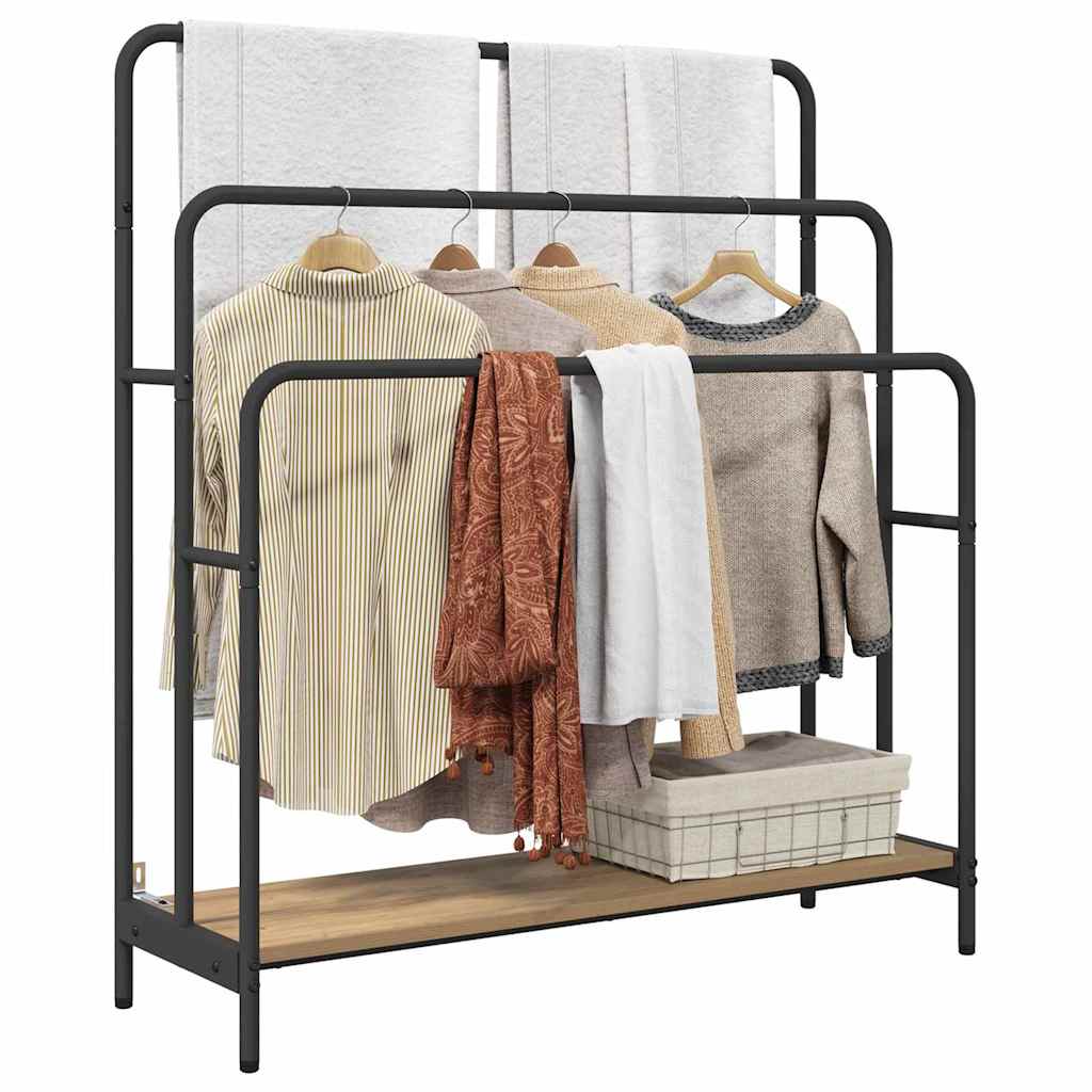 Vidaxx portant à vêtements chêne artisanal 90 x 30 x 100,5 cm bois travaillé