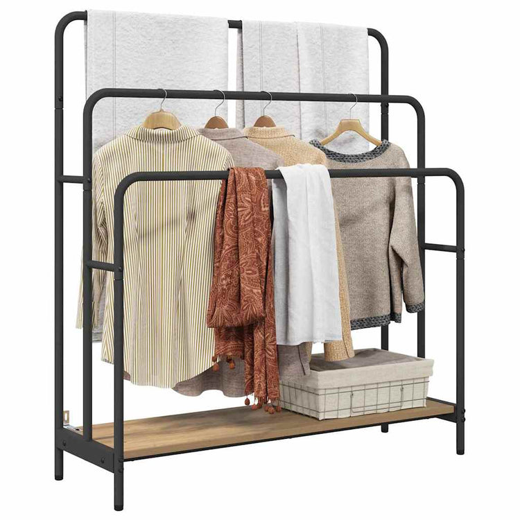 Vidaxx portant à vêtements chêne artisanal 90 x 30 x 100,5 cm bois travaillé
