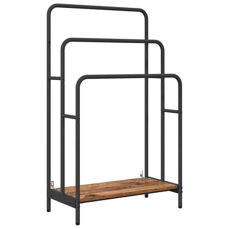 Vidaxx portant à vêtements avec étagère vieux bois 60 x 30 x 100,5 cm bois d'ingénierie
