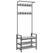 Vidaxl portemanteau avec étagère gris sonoma 75 x 34 x 184 cm bois fini - afbeelding 2