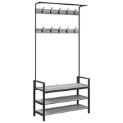 Vidaxl portemanteau avec étagère gris sonoma 95 x 34 x 184 cm bois fini - afbeelding 2