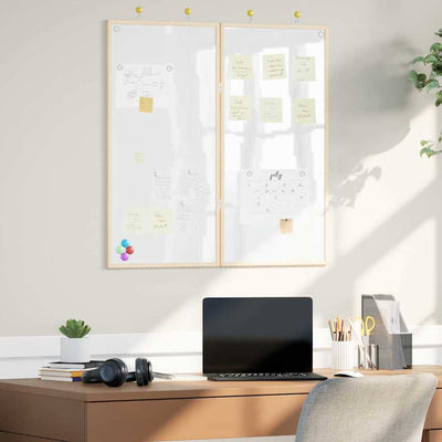 Vidaxx tableau d'affichage blanc 80 x 80 x 1,4 cm bois de pin massif