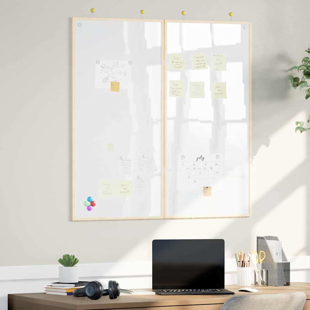Vidaxx tableau d'affichage blanc 80 x 80 x 1,4 cm bois de pin massif