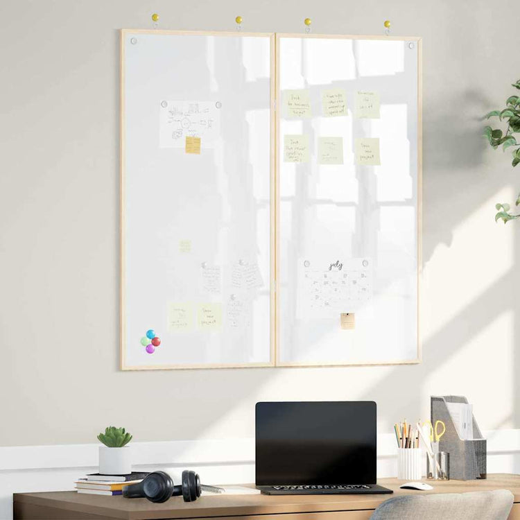 Vidaxx tableau d'affichage blanc 80 x 80 x 1,4 cm bois de pin massif