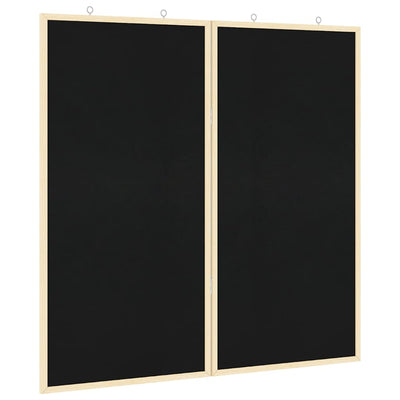 Vidaxx tableau d'affichage noir 80 x 80 x 1,4 cm bois de pin massif