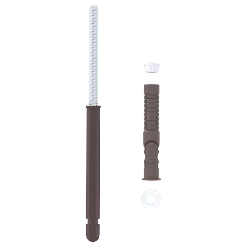 Vidaxx supports d'étagère flottants 12 pcs beige ø10 x 170 mm acier