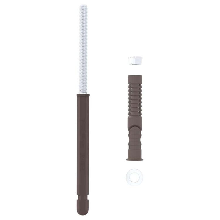 Vidaxx supports d'étagère flottants 12 pcs beige ø10 x 170 mm acier