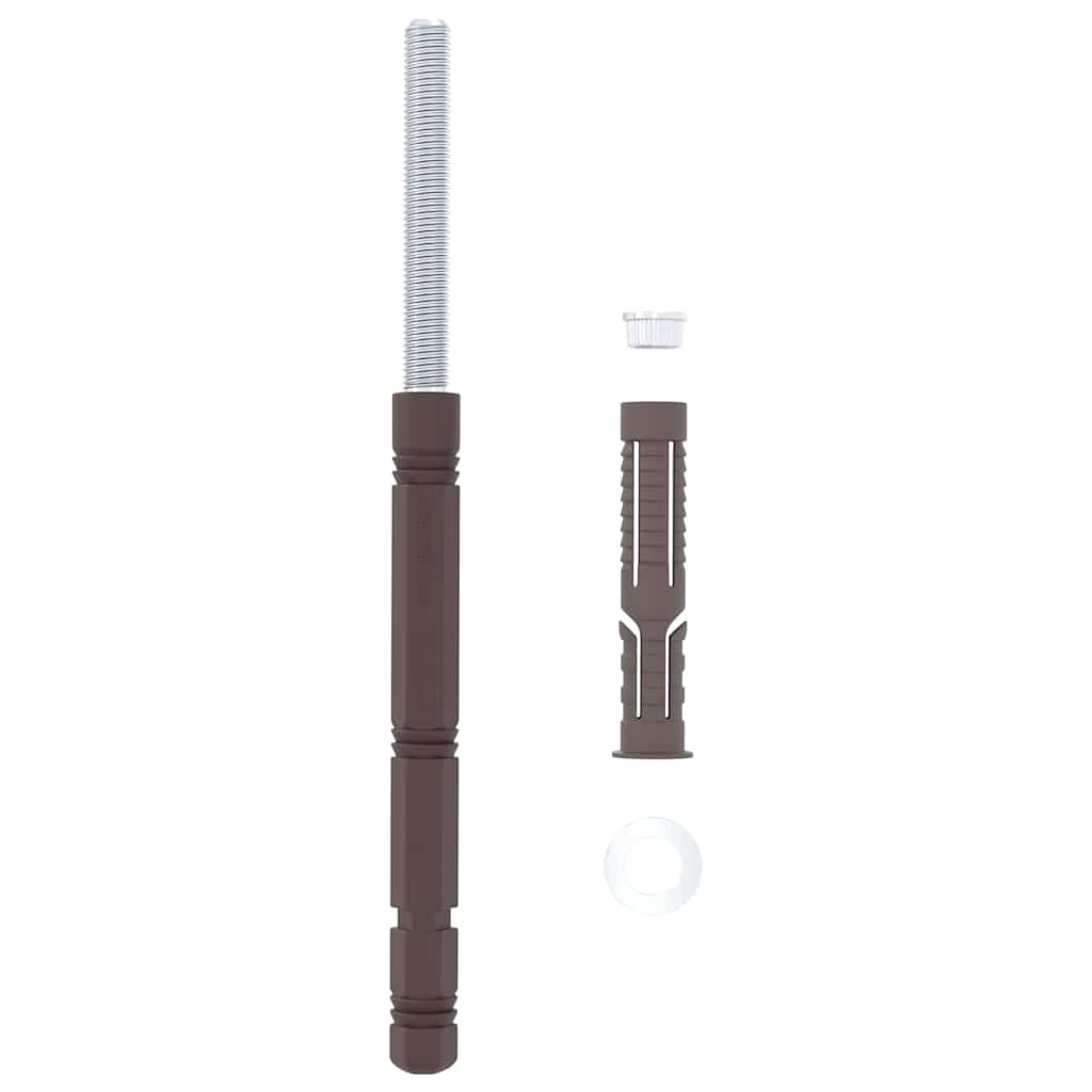 Vidaxx supports d'étagère flottants 12 pcs beige ø14 x 210 mm acier