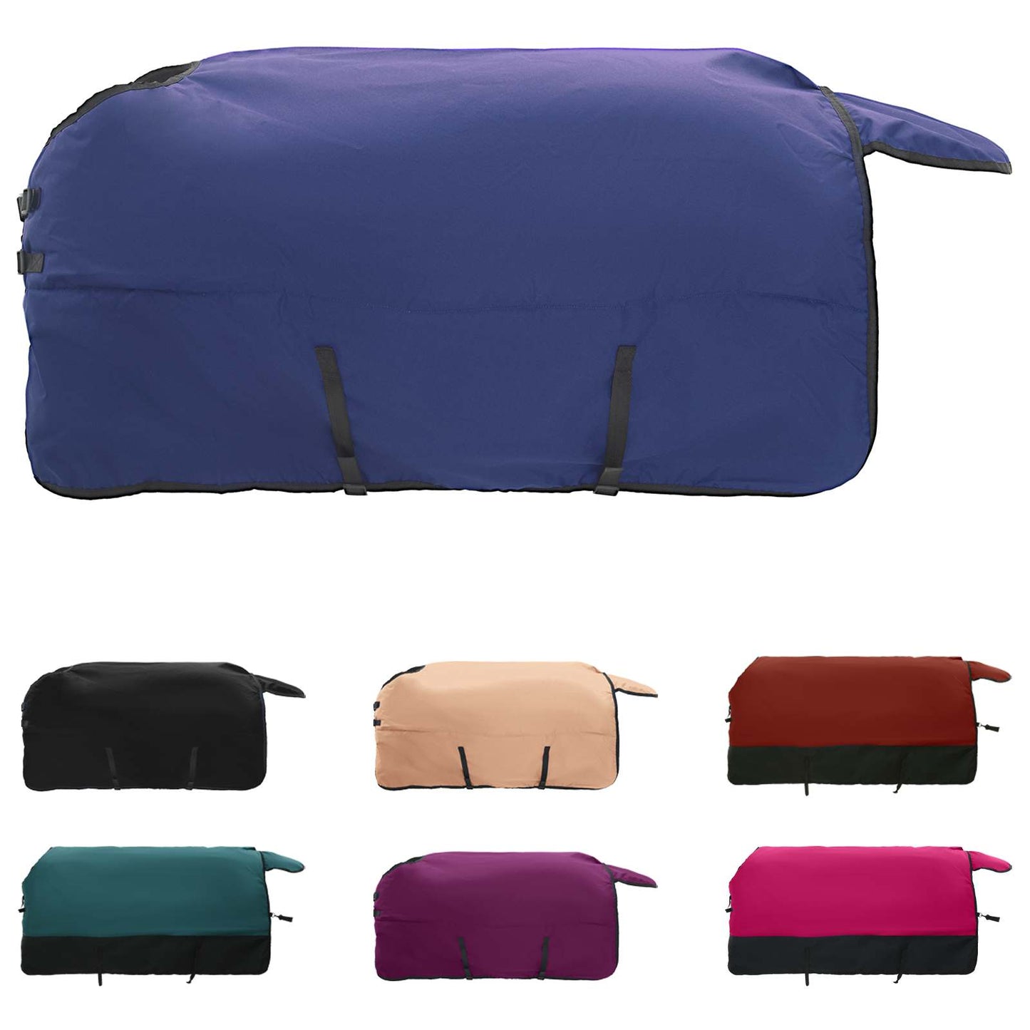 Vidaxx couverture pour cheval vert foncé et noir 125 cm polyester