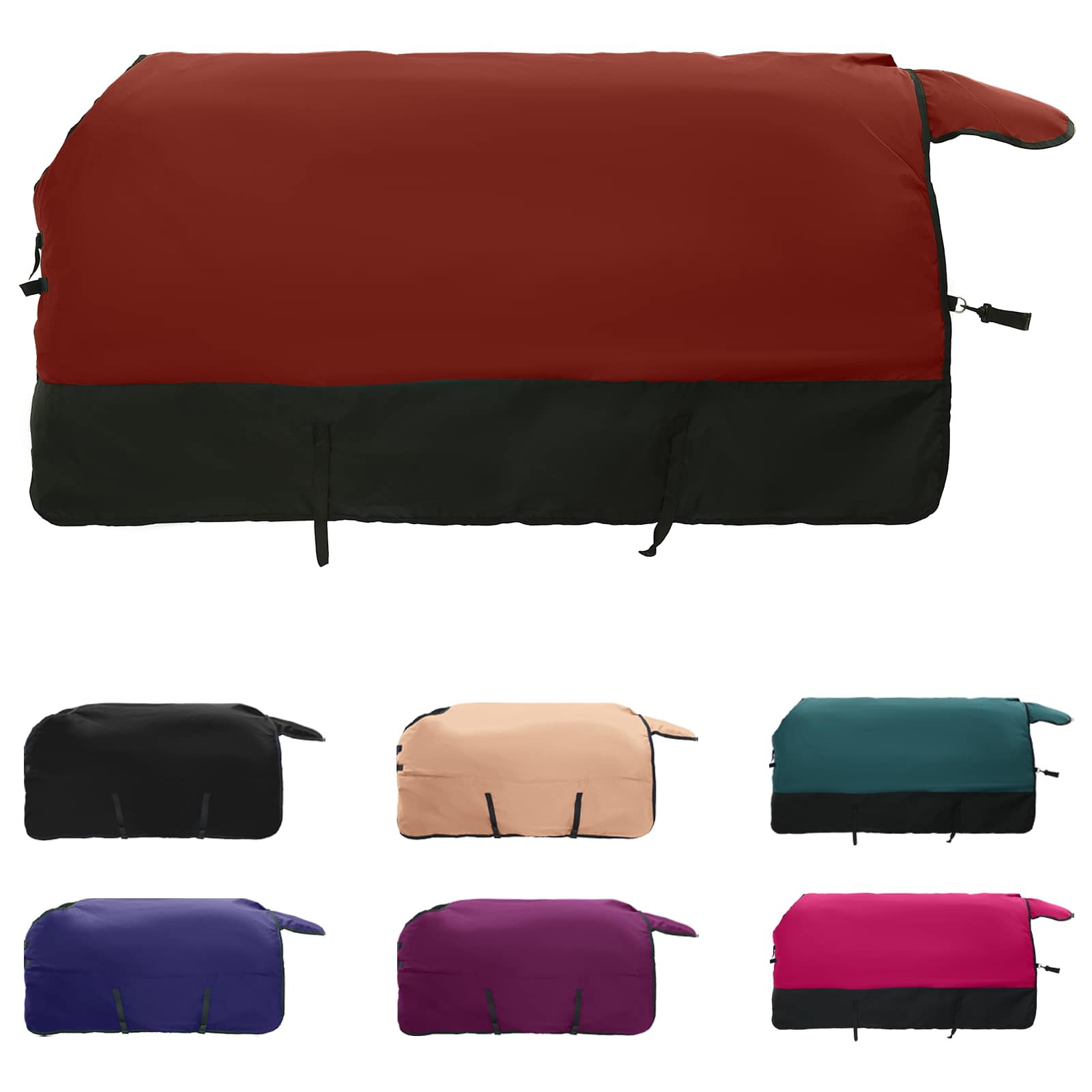 Vidaxx couverture pour cheval vert foncé et noir 145 cm polyester