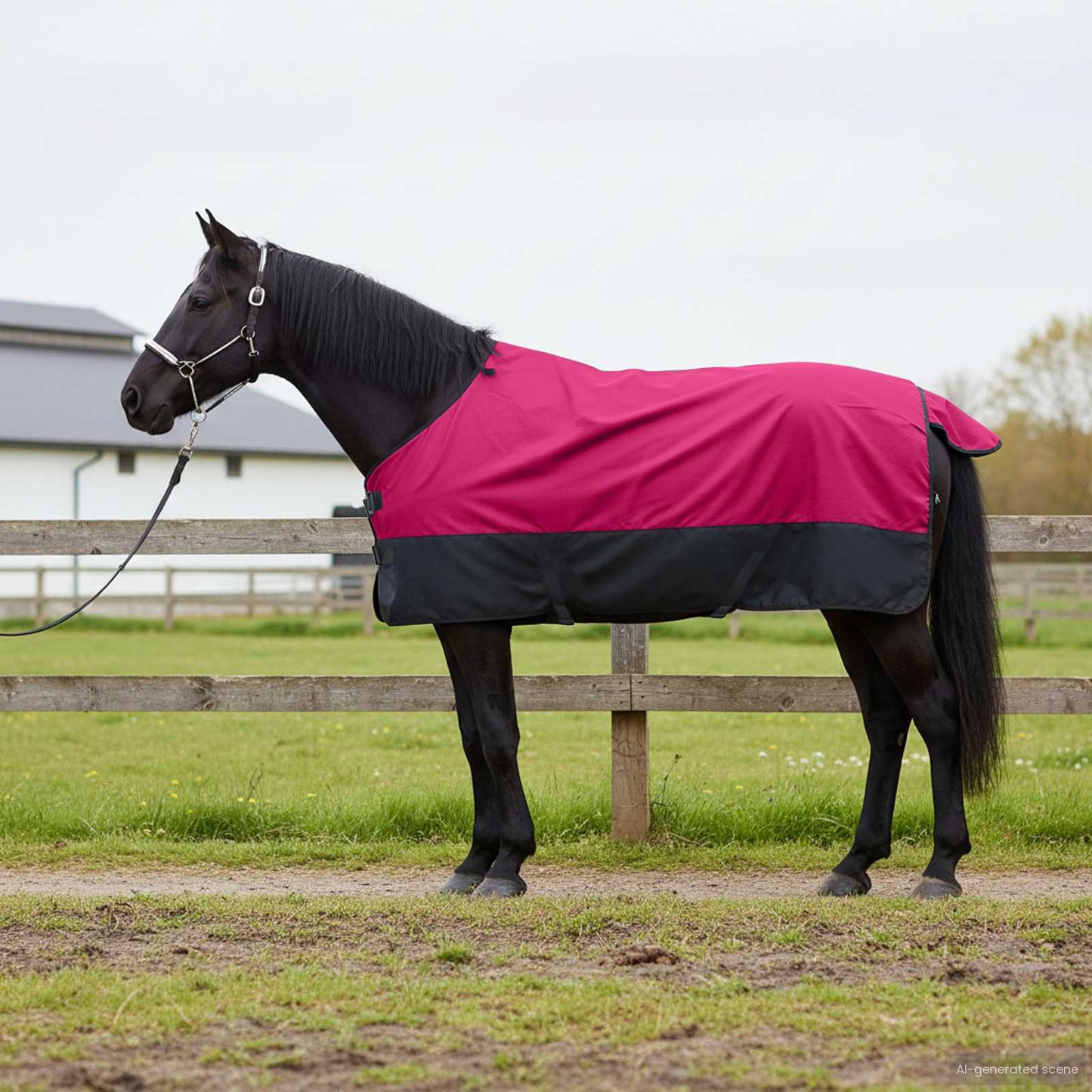 Vidaxx couverture pour cheval rose et noir 75 cm polyester